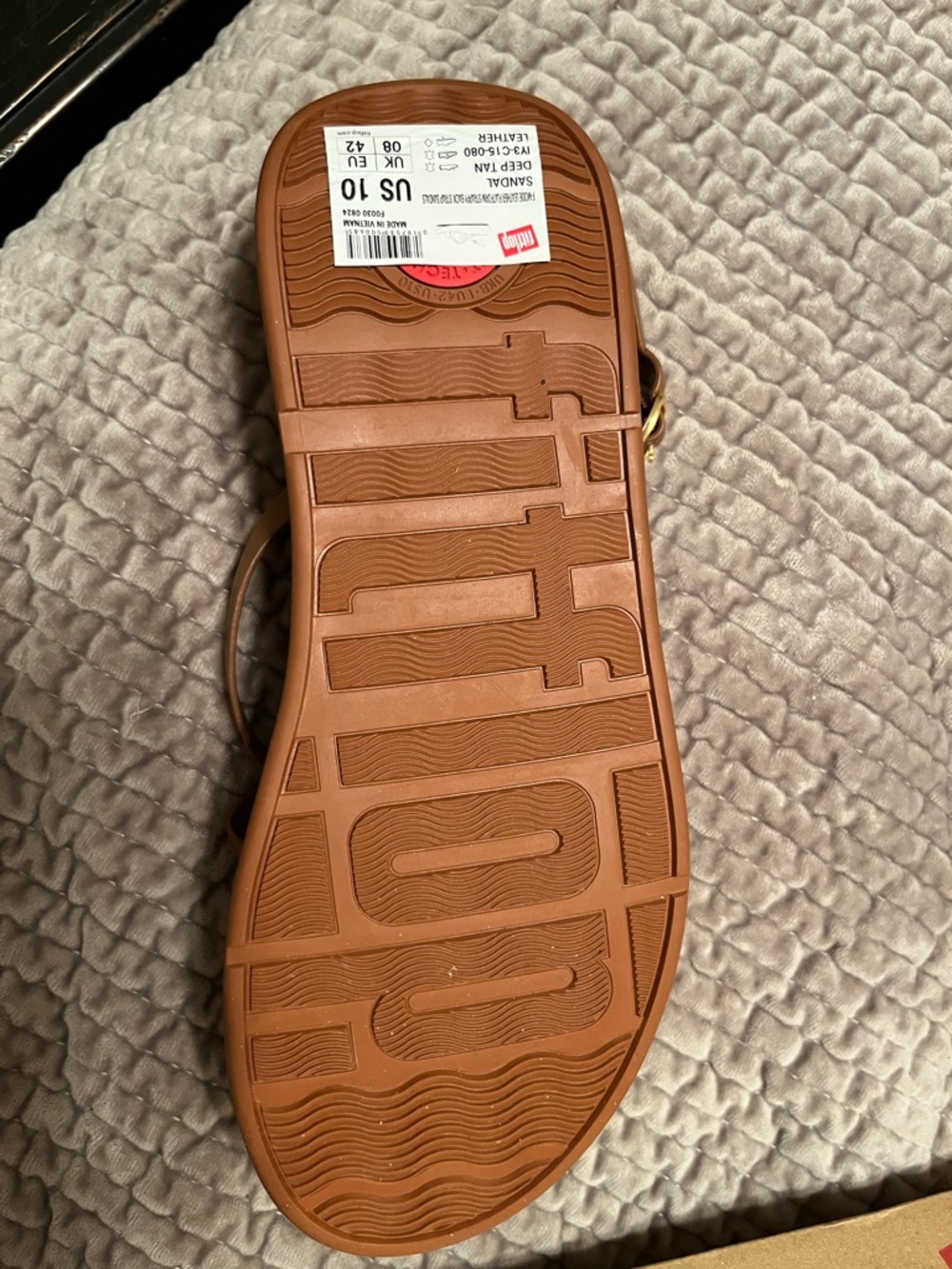FitFlop Leather Crisscross Sandals - Brown - Picture 8 of 11